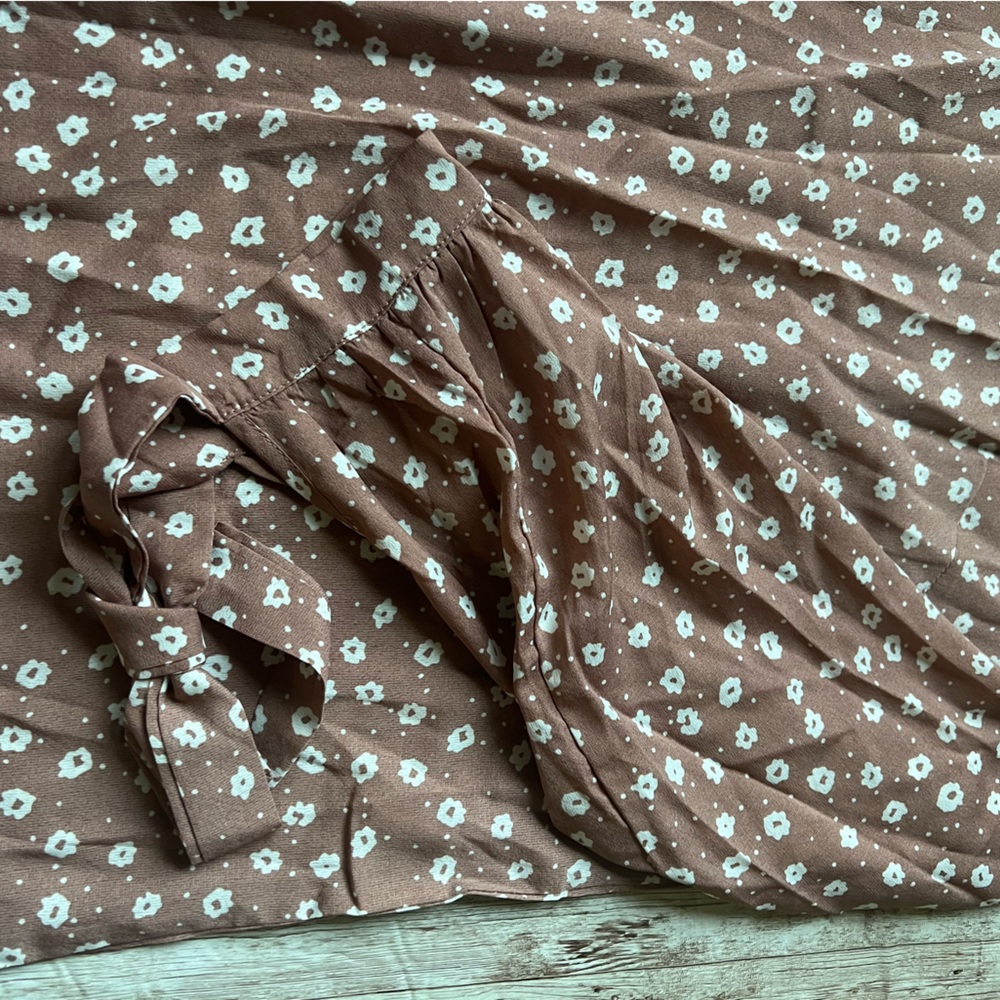 NEW SHEIN Pink Ruffled Puff Sleeve Blouse - Picture 8 of 9